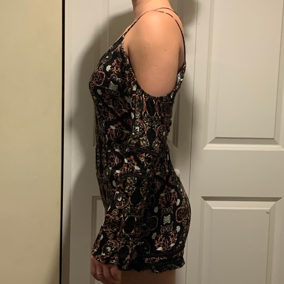 Black Romper with Flowers - Picture 4 of 4